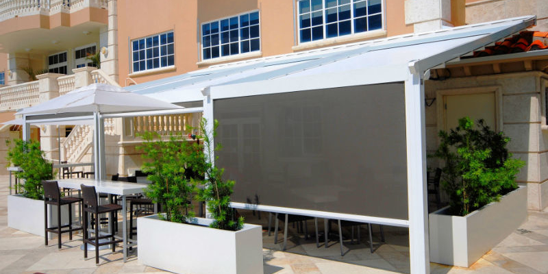 Roll Down & - Awning Miami Screens Curtains Company