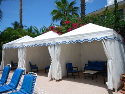 Cabanas – Resort Cabanas – Poolside Model for the Doral resort – Miami Awning Co