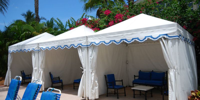 Cabanas – Resort Cabanas – Poolside Model for the Doral resort – Miami Awning Co