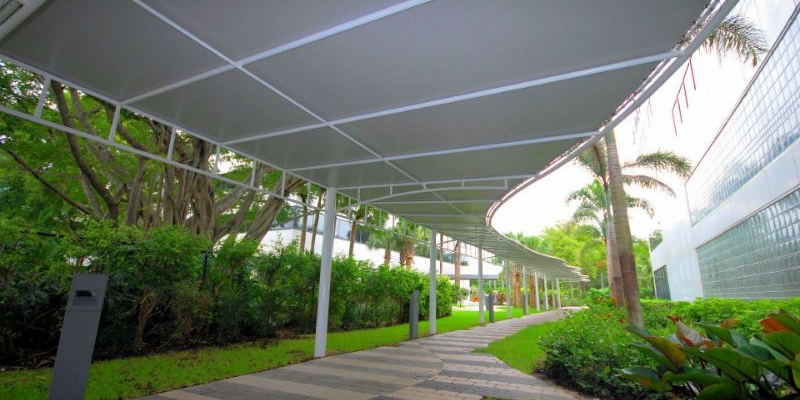 Commercial Walkway Canopy – Project Design Center of the Americas – Miami Awning Co (2)