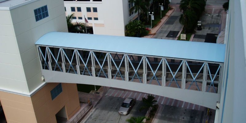 Walkway Canopy for bridge – South Miami Hospital – Miami Awning (1)